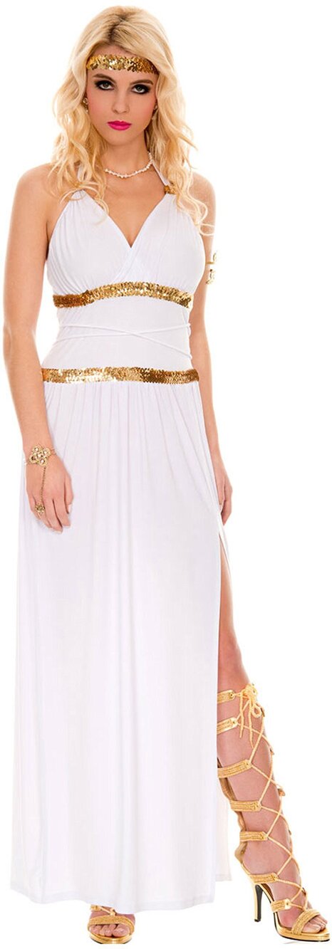 7742 Full-Length Halter Goddesssequined Side Slit - ML Multicolored